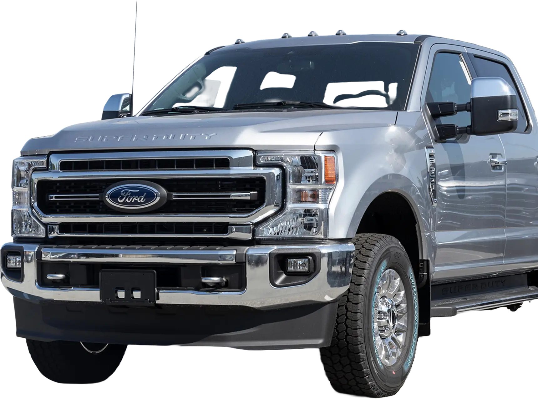 a silver truck with a black background