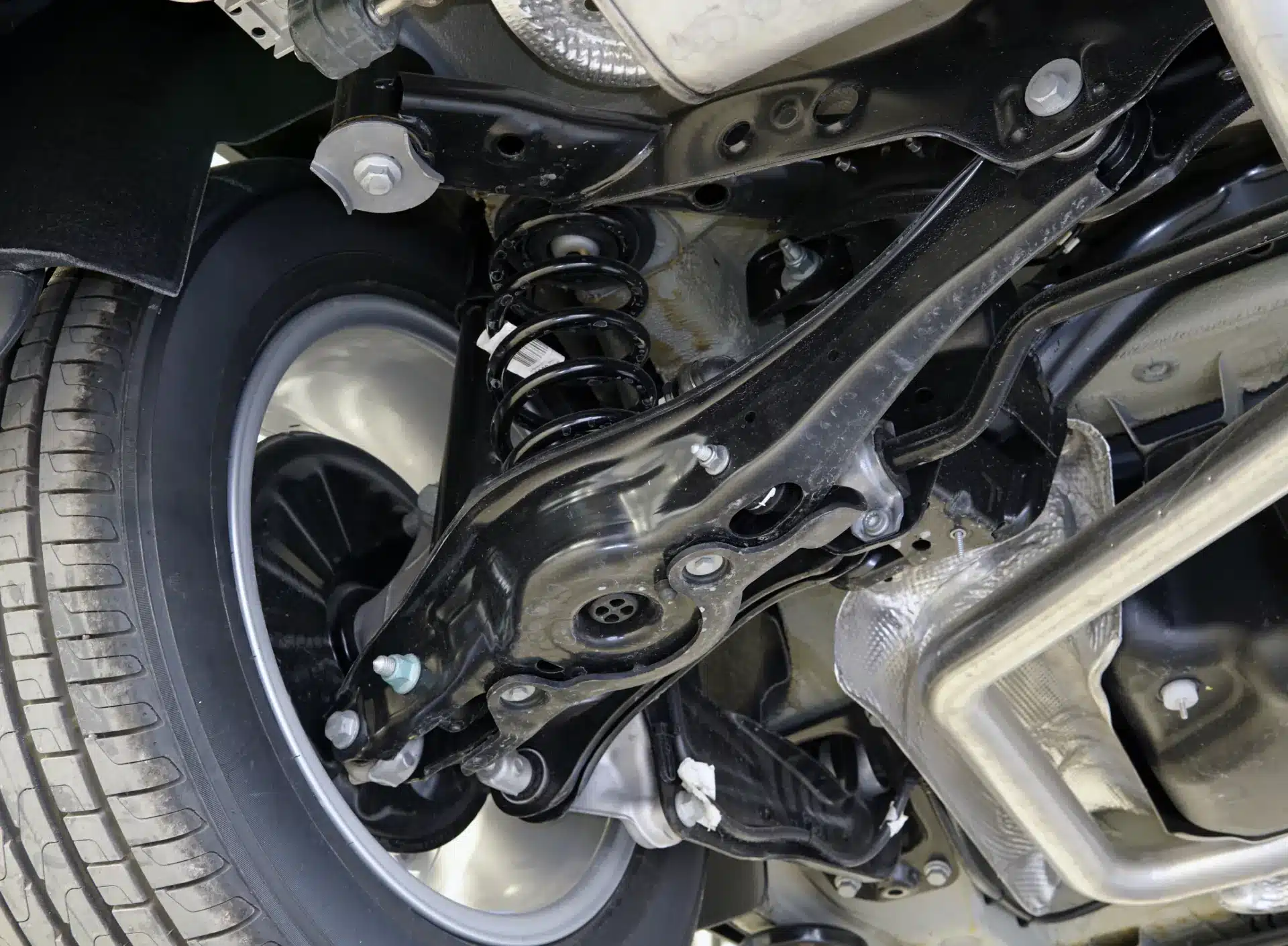Suspension & steering repair in Carbondale, CO by JW Diesel & Automotive. A close up image of a vehicle's suspension system.